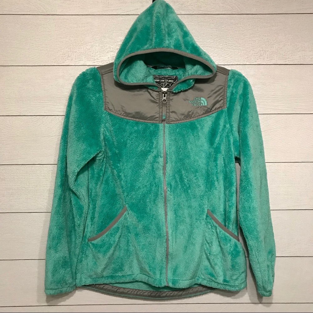 Girls The North Face soft fleece hooded jacket